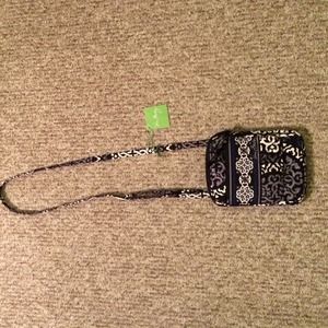 Vera Bradley Mini Hipster in Canterberry Cobalt.