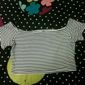 Off the shoulder crop top