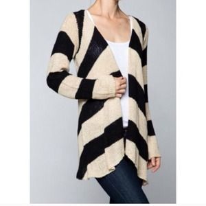 ❄️⛄️Chevron print oversized open Cardigan🌸🌻🌹