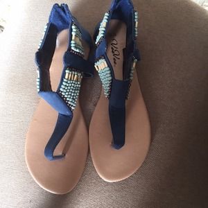 Sandals with beading