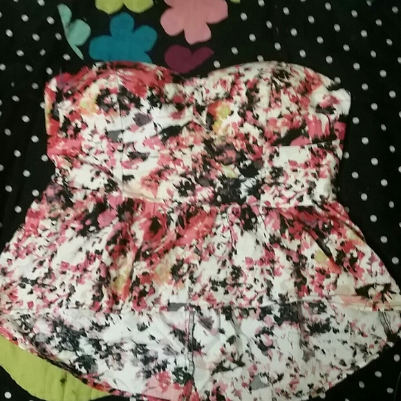 Floral hi low shirt