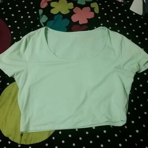 Mint green crop top