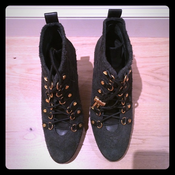 Tory Burch gold studded booties- size 8