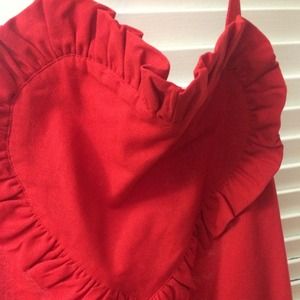 H&M red heart apron