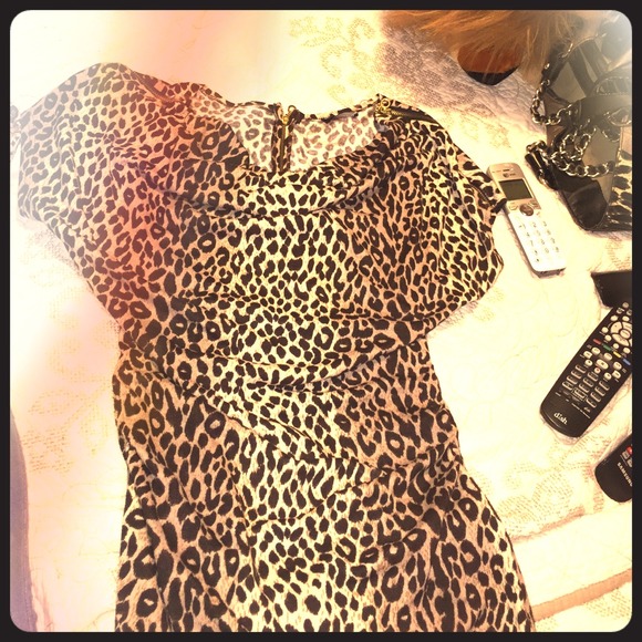 cute short cheetah dress