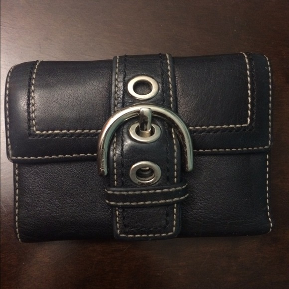 Coach black leather wallet