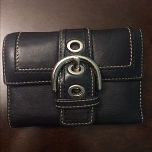 Coach black leather wallet