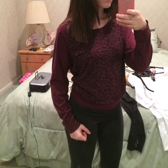 Maroon Victoria's Secret long sleeve shirt