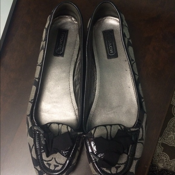 Coach black flats