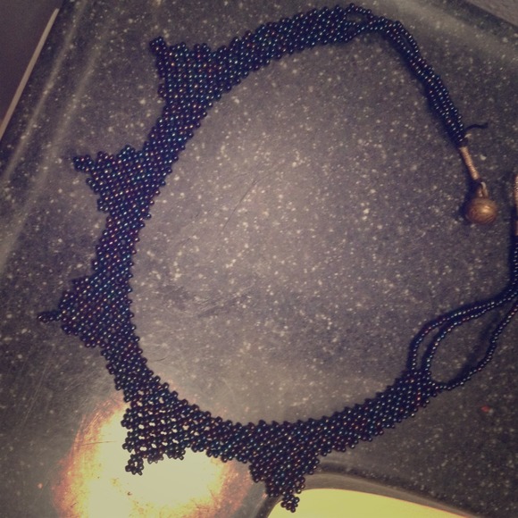 Gorgeous blue/purple beaded choker