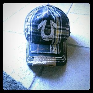 True Religion plaid baseball hat