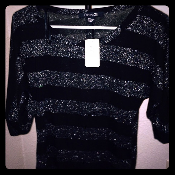 Forever 21 Black and Silver Top