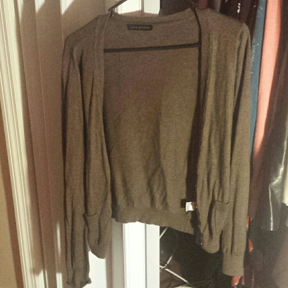 Brown love culture cardigan