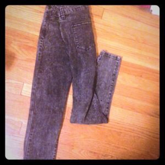 Black/purple acid wash pants - Picture 1 of 4