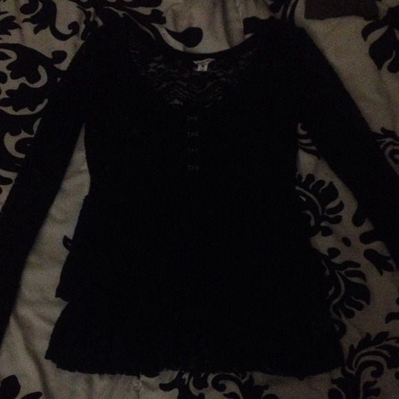 Black lacy cock tail shirt