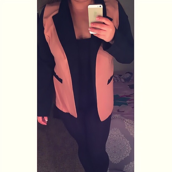 Tobi Jackets & Blazers - Light Pink Black Blazer