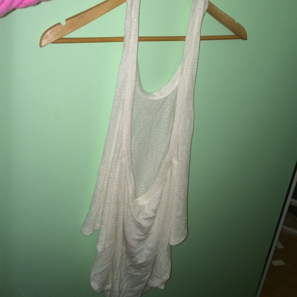 White Knit Halter Top