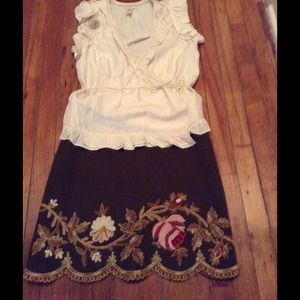 Anthropologie Plenty by Tracy Reese wool skirt