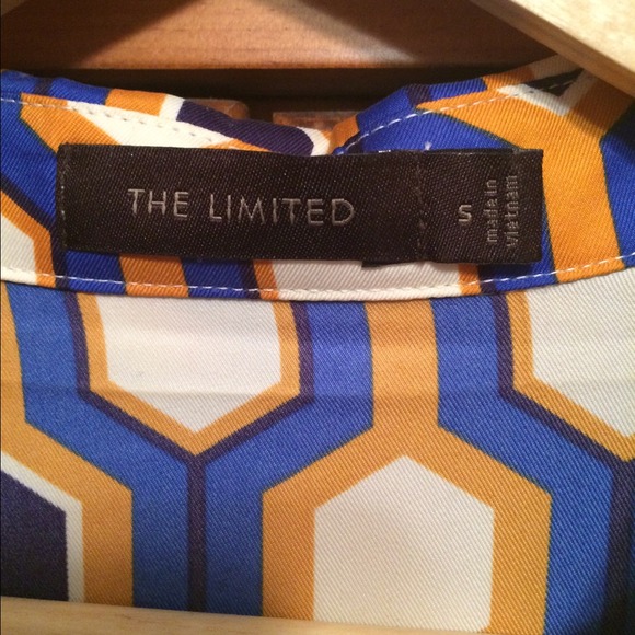 The Limited~Gold blue ivory dress - Picture 3 of 3