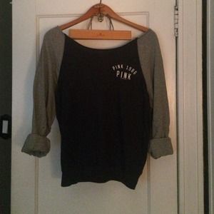 Navy & gray baseball Victoria's Secret sweatshirt