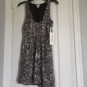 RODARTE for Target Gray Sequin Leopard Dress