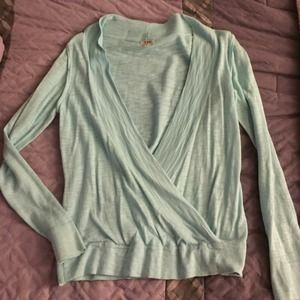 Mint green cardigan/shirt
