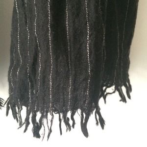 J. Crew Accessories - J. Crew wool scarf black with white pinstripe J. Crew Accessories - J. Crew wool scarf black with white pinstripe