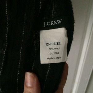 J. Crew Accessories - J. Crew wool scarf black with white pinstripe J. Crew Accessories - J. Crew wool scarf black with white pinstripe