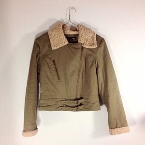 Olive Green Aviator Jacket