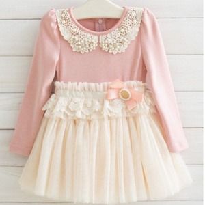 Kids Pink and Cream dress