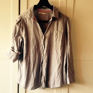 Grey casual button down