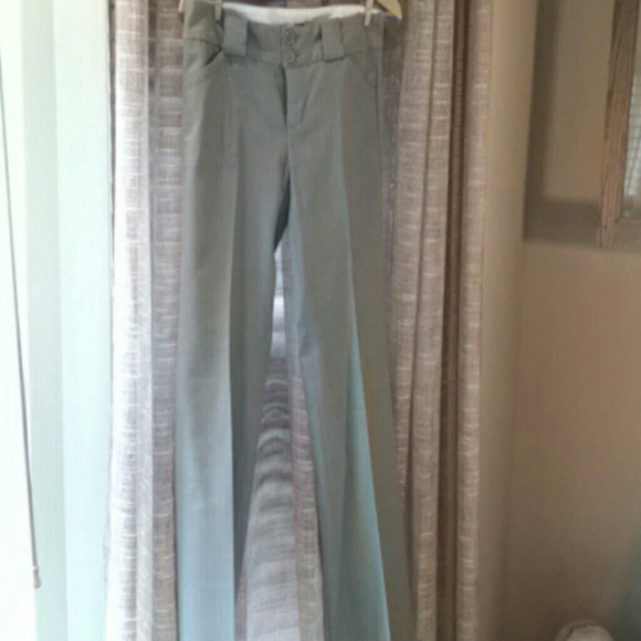 Brown and orange herring bone wool trouser pants