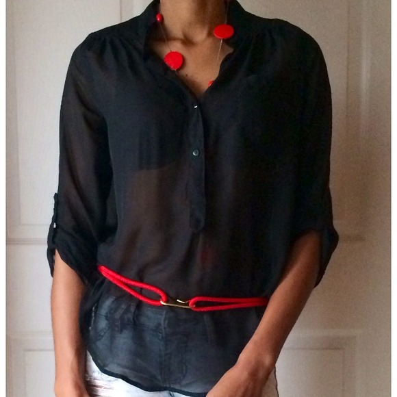 (Sheer Midnight) high low top!