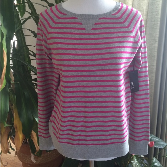 a.n.a Sweaters - ❌SOLD❌ in bundle NWT Grey & Pink Stripe Sweater