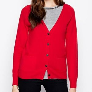 NWOT Maroon V-Neck Cardigan