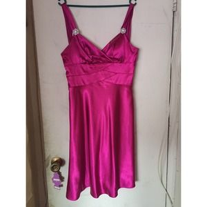 Magenta knee length dress