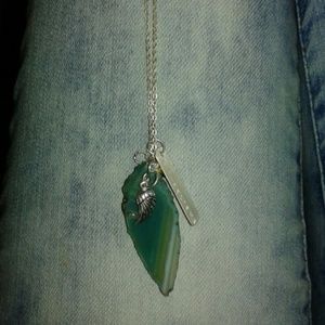 "Believe" stone necklace