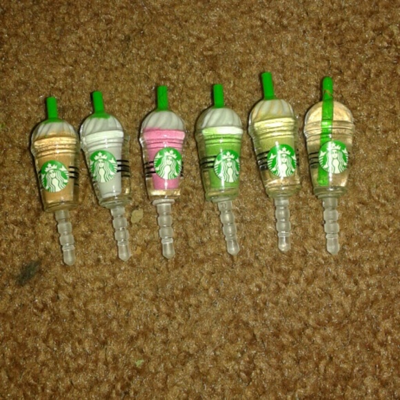 6 Mini starbucks headphone plugs