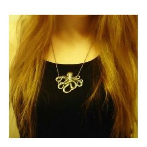 Gold octopus necklace