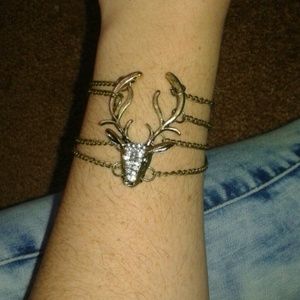 Jewled deer cuff