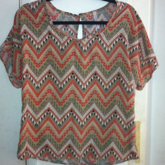 Tribal patterned top