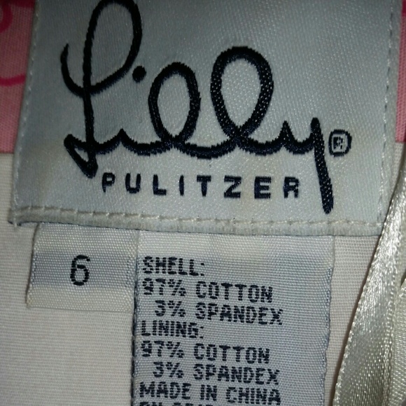 💄HP💄Lilly Pulitzer-Strapless pink & white dress - Picture 4 of 4