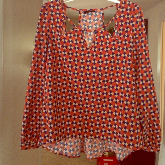 Silk long sleeve blouse