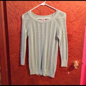 Aqua Blue Knit Sweater