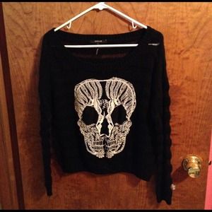 B&W Skull Sweater