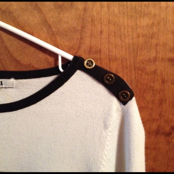 Navy Blue & White Stripped Sweater - Picture 2 of 2