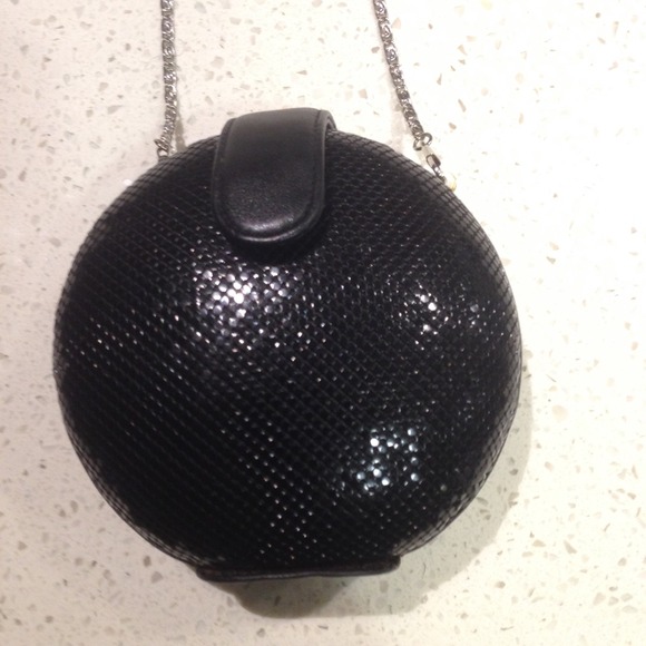 Whiting and Davis Black Sequin Clutch Purse