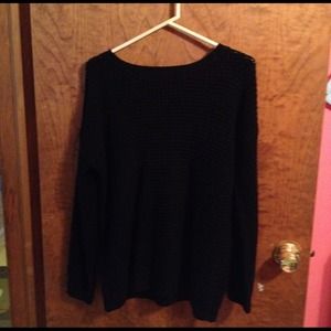 Black knit sweater