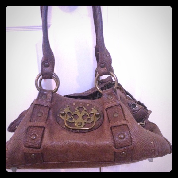 💋Betsey Johnson leather bag with leopard interior