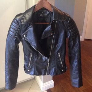 Pleather H&M zipper detailed jacket US 2